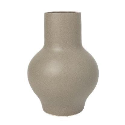Brown Ceramic Vase, 10 Inch(Gray)