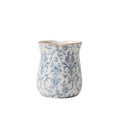 6 In White/Blue Floral Scallop Trim Ceramic Vase(6")