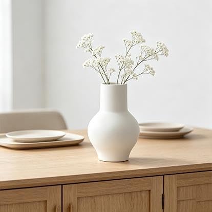 Brown Ceramic Vase, 10 Inch(White) - product image 4