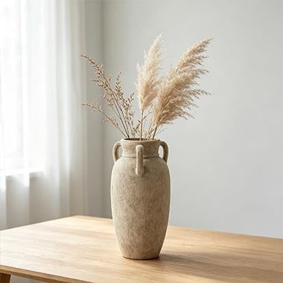 12 In Taupe Handled Ceramic Vase - product image 5
