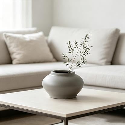 Gray Ceramic Decorative Vase - product image 5