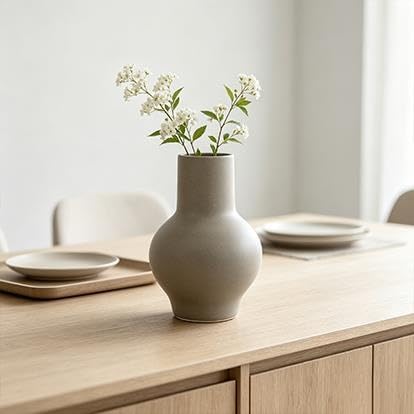 Brown Ceramic Vase, 10 Inch(Gray) - product image 3
