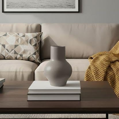 Brown Ceramic Vase, 10 Inch(Gray) - product image 6