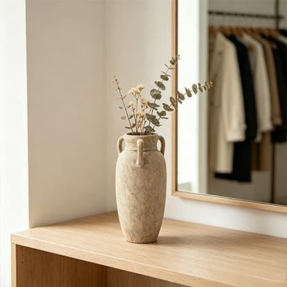 12 In Taupe Handled Ceramic Vase - product image 7