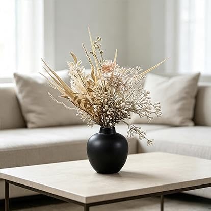 13.3-inch Fall Leaves In Black Ceramic Vase – Autumn Accent For Your Tabletop - product image 3