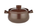 2.5L Natural Pottery Cooking Pot With Tight Lid, Even Heat Retention Ceramic Stew For Stovetop Oven Braised Soup One-Pot Meal