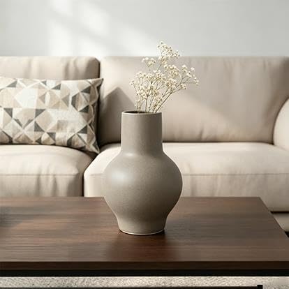 Brown Ceramic Vase, 10 Inch(Gray) - product image 5
