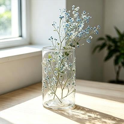 Decorative Dried Floral Glass Vase, 7.75 In - product image 5