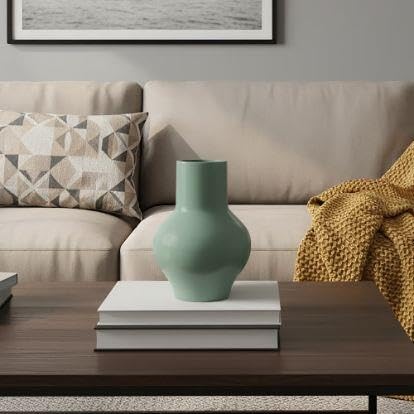 Brown Ceramic Vase, 10 Inch(Green) - product image 7