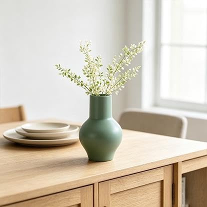Brown Ceramic Vase, 10 Inch(Green) - product image 6