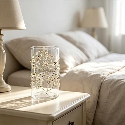 Decorative Dried Floral Glass Vase, 7.75 In - product image 6