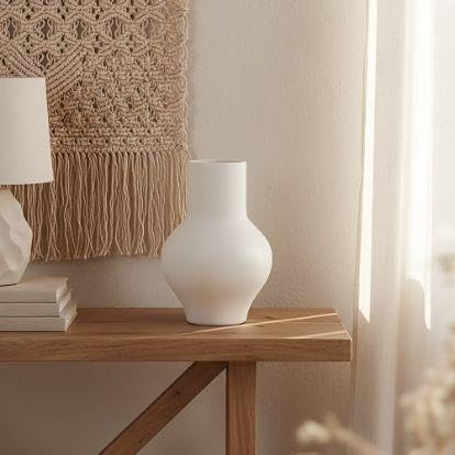 Brown Ceramic Vase, 10 Inch(White) - product image 6