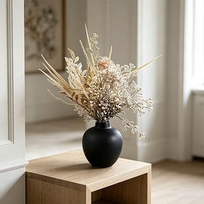 13.3-inch Fall Leaves In Black Ceramic Vase – Autumn Accent For Your Tabletop - product image 6