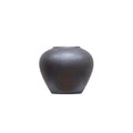 Ceramic Round Urn Vase, 7 In, Dark Gray