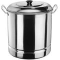 32 Quart Aluminum Steamer Pot With Removable Steam Tray And Lid For Seafood And Tamale Cooking
