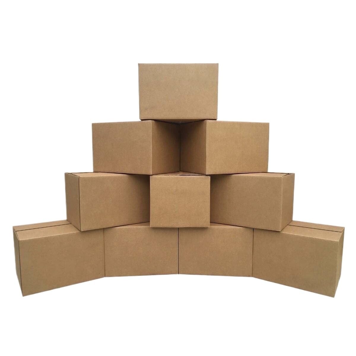10 Pack Single Wall Corrugated Medium Moving Boxes 18 X 14 12 Inch, 32 ECT Crush Resistant Flat Foldable Stackable Storage Cartons For Dorm Office Household Packing Shipping