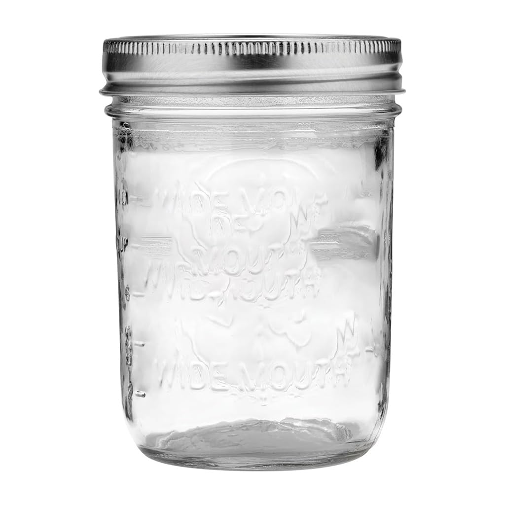 (2 Pack) 16oz Wide Mouth Clear Glass Mason Jars With SureTight Lids & Bands, 12-Count Per Pack, BPA-Free Freezer Safe Canning Storage product image