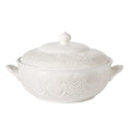 The Pioneer Woman Vintage Lace Stoneware Soup Tureen, Linen, 11 Inch, Decorative Serving Bowl For , Stews And Side Dishes