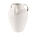 White Handled Ceramic Vase, 7.48 In X . In 9.45 In