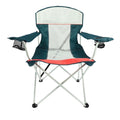 Oversized Mesh Folding Camping Chair With Dual Cup Holders, Breathable Portable Outdoor Leisure Seat With Carry Bag For Picnic, Tailgating And Activities