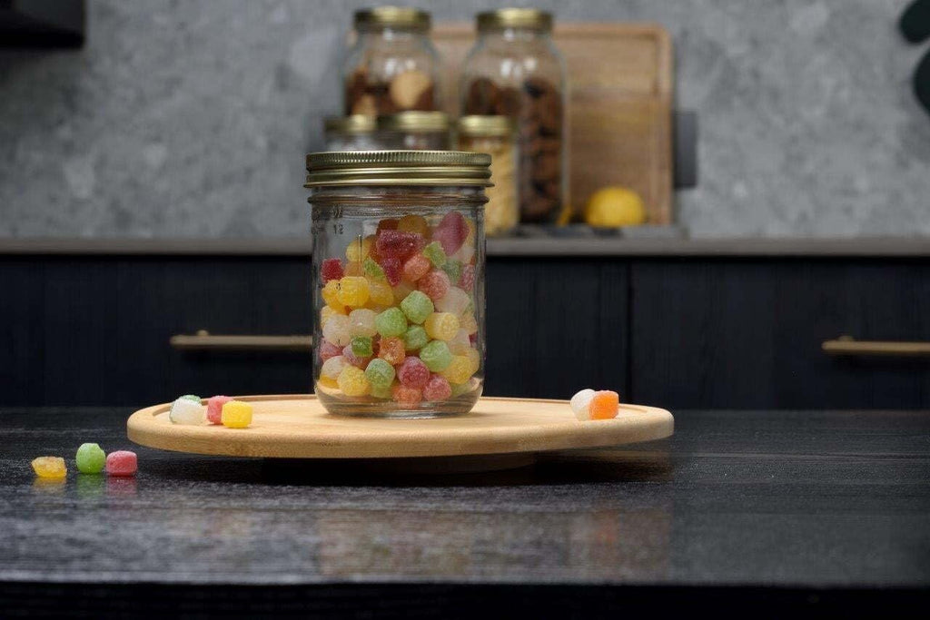 (2 Pack) 16oz Wide Mouth Pint Clear Glass Canning Jars With Gold Metal Lids & Screw Bands, 12 Count Stackable Airtight Containers For Meal Prep, , Candle & DIY Crafts product image