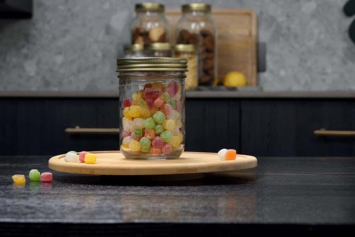 (2 Pack) 16oz Wide Mouth Pint Clear Glass Canning Jars With Gold Metal Lids & Screw Bands, 12 Count Stackable Airtight Containers For Meal Prep, , Candle & DIY Crafts product image