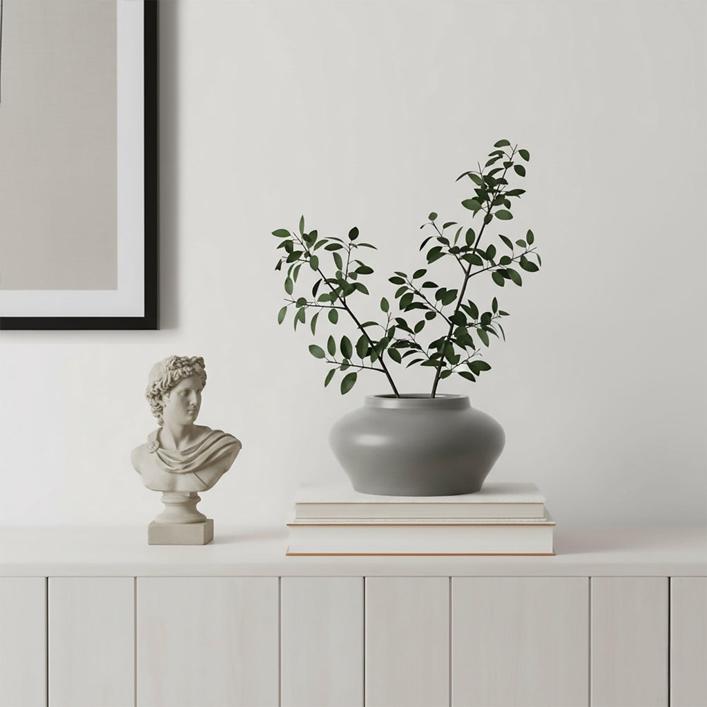 Gray Ceramic Decorative Vase - product image 3