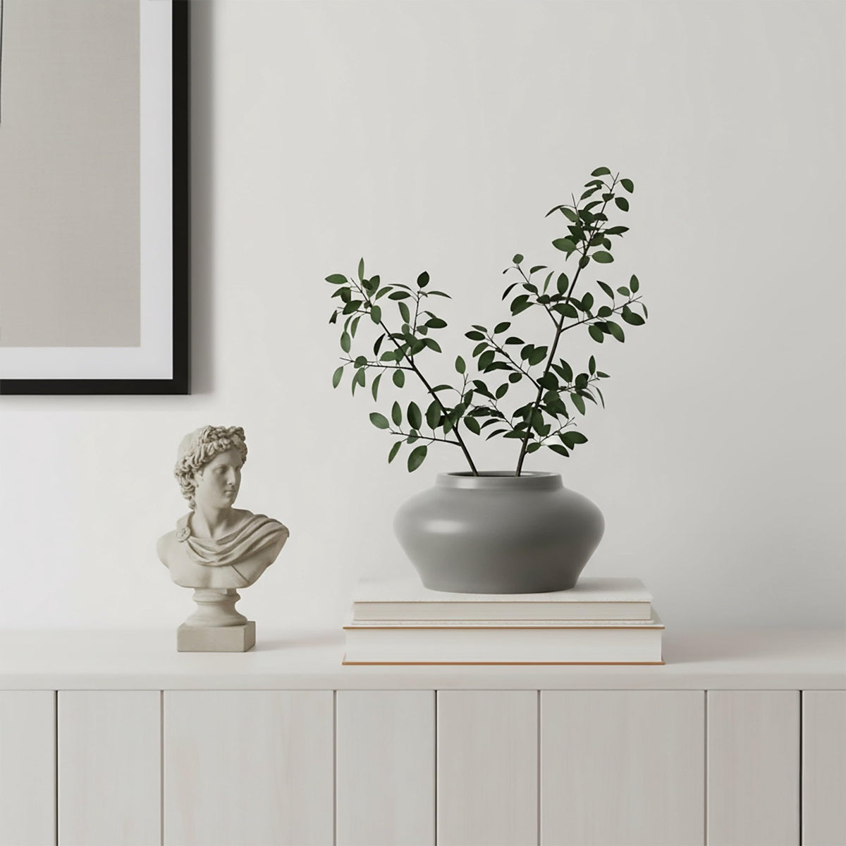 Gray Ceramic Decorative Vase - product image 3