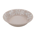 Beige Daisy 12-Piece Bamboo Melamine Dinnerware Set, Scalloped Floral Plates & Cereal Bowls, Dishwasher Safe Not Microwavable