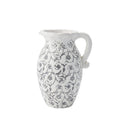 9 In Ivory Scroll Pattern Ceramic Pitcher Vase