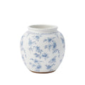8 In Pink Floral Round Ceramic Vase(Blue)