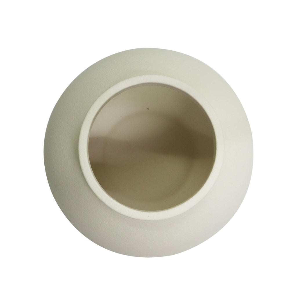 Matte Ceramic Round Vase, Off-White, 6.69 In X 5.9 In - product image 2