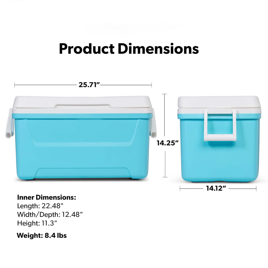 48QT Hard Sided Insulated Ice Chest Cooler Box, 45L Large Capacity Long-Lasting Cooling With Stain Resistant Liner For Camping Beach Picnic Tailgating Family Outdoor Activities product image