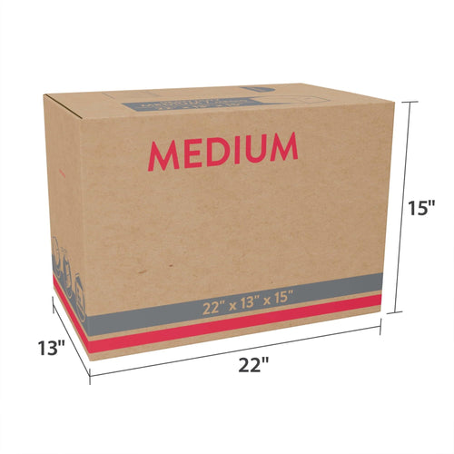 10 Pack Medium Heavy Duty Recycled Kraft Moving Boxes 22 X 13 15 Inch, 42 ECT Crush Resistant Flat Shipped Stackable Storage Cartons For Clothes Household Office Shipping Packing product image