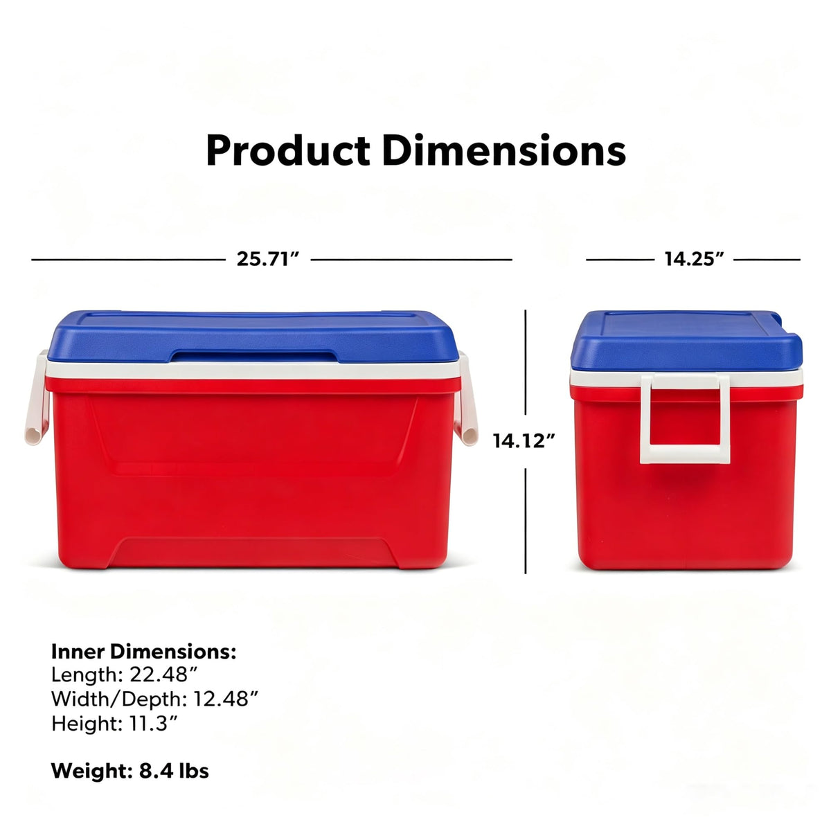 Laguna 48 QT Hard Sided Ice Chest Cooler, Red White Blue product image