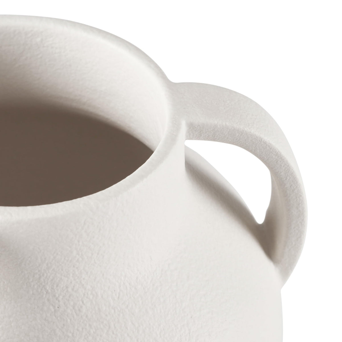 White Handled Ceramic Vase, 7.48 In X . In 9.45 In - product image 2