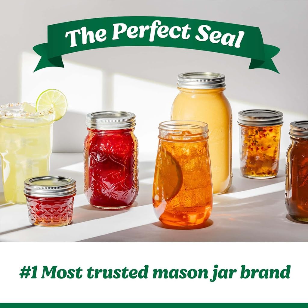 (2 Pack) 32oz Wide Mouth Glass Mason Jars With Lids & Bands, 24 Count Total, BPA-Free Airtight Canning For Food Preserving, Storage, Serving, Crafts & Gifting product image