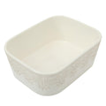 Linen Vintage Lace 6-Piece Nesting Stoneware Casserole Dish Set With Lids, Oven/Microwave/Dishwasher Safe Bakeware