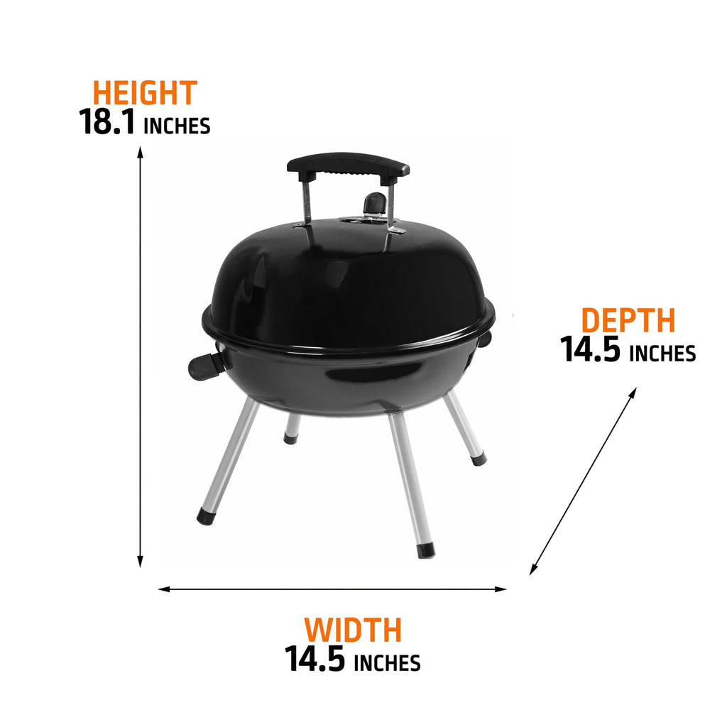 14.5 Inch Black Portable Dome Charcoal Grill product image
