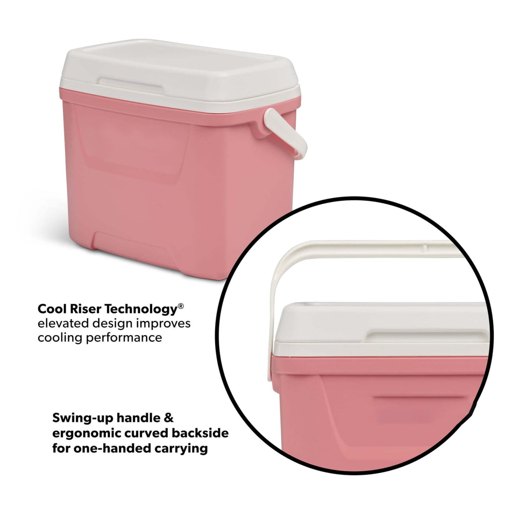 28QT Hard Sided Portable Insulated Ice Chest Cooler Box, 26L Ergonomic Curved Back Eco Foam Thermal Cooling For Camping Sports Day Trips Outdoor Road Travel product image