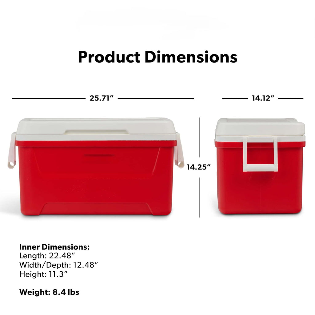 48QT Hard Sided Insulated Cooler Box Portable Outdoor Ice Chest, 45L Large Capacity Thermal Cooling For Camping Beach Picnic Tailgating Backyard Party product image