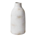 Brushed Wash Ceramic Vase, 12 In, White