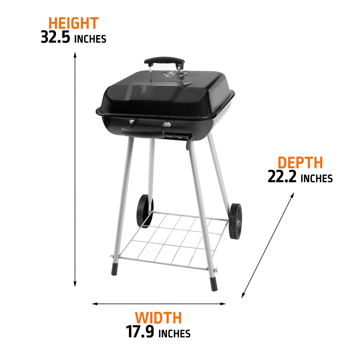 17.5 Inch Wheeled Charcoal Grill, 3 Pack product image