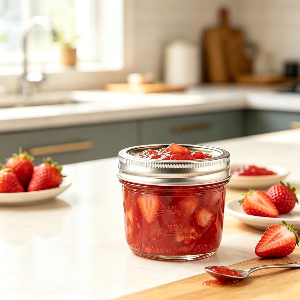 2 Pack Kerr 8oz Wide Mouth Half Pint Canning Jars, 12-Count Food-Grade Glass Mason With Sure Tight Lids & Bands, BPA-Free Freezer Safe Storage For Preserves, Baby Food & DIY Crafts product image