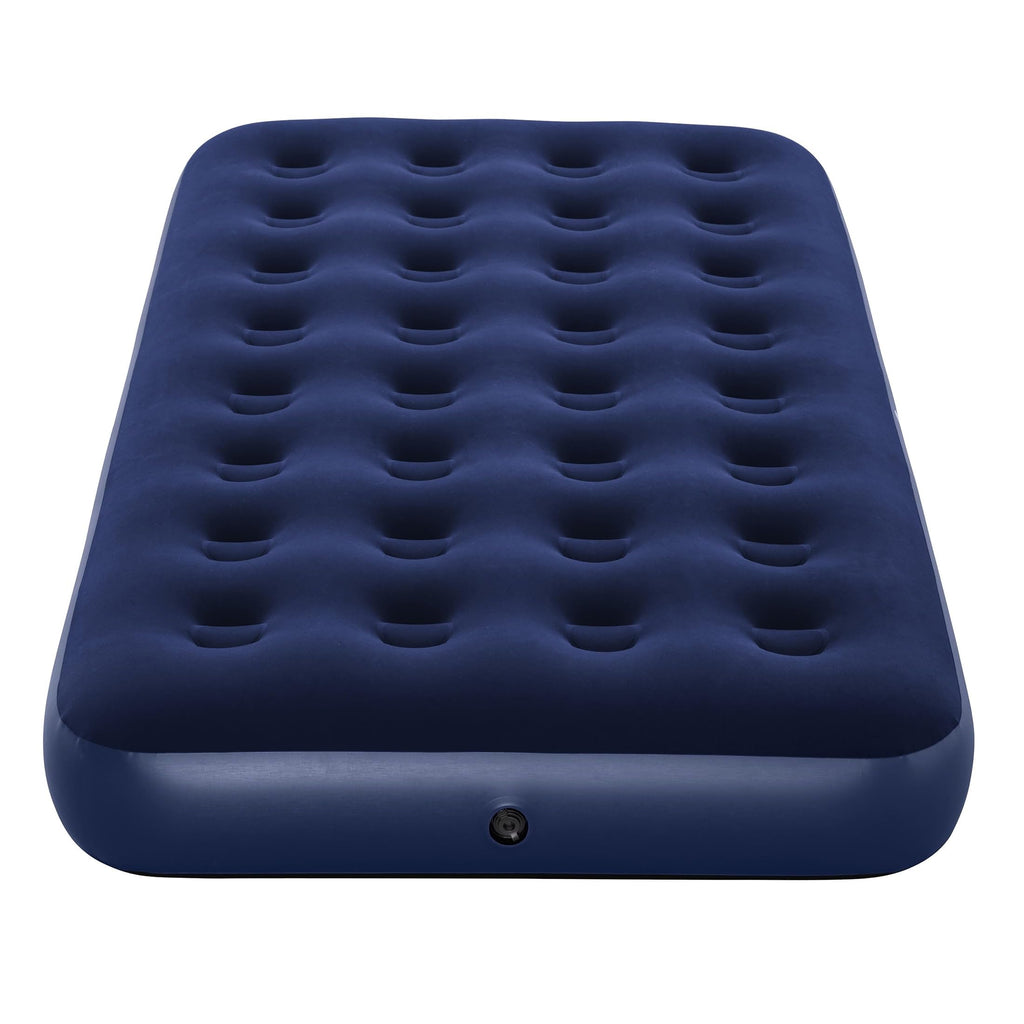 10 Inch Twin Inflatable Air Mattress Without Pump, Coil Beam Blow Up Bed With Flocked Top, 330 LBS Weight Capacity, Repair Patch Included For Indoor Guest Room Outdoor Camping Travel