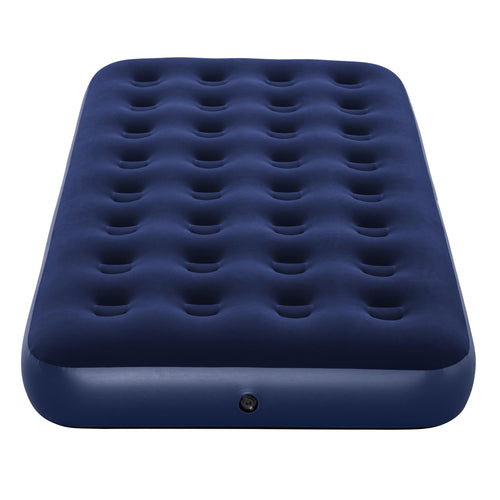 10 Inch Twin Inflatable Air Mattress Without Pump, Coil Beam Blow Up Bed With Flocked Top, 330 LBS Weight Capacity, Repair Patch Included For Indoor Guest Room Outdoor Camping Travel