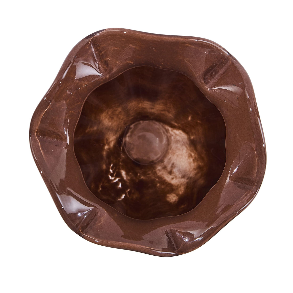 9" Brown Milky Glass Vase - product image 3