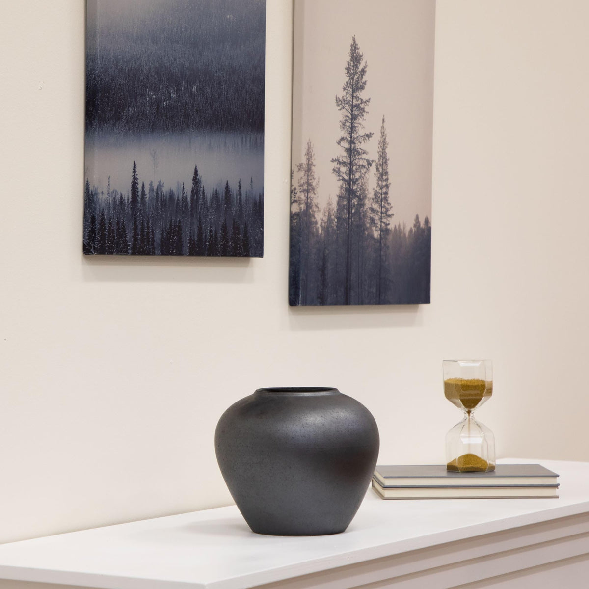 Ceramic Round Urn Vase, 7 In, Dark Gray - product image 7