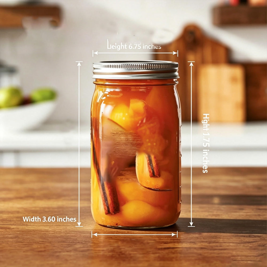 Wide Mouth Quart 32oz Glass Mason Jars With SureTight Lids & Bands, 12 Count BPA-Free Canning For Preserving, Storage, Crafting & Gift Giving product image
