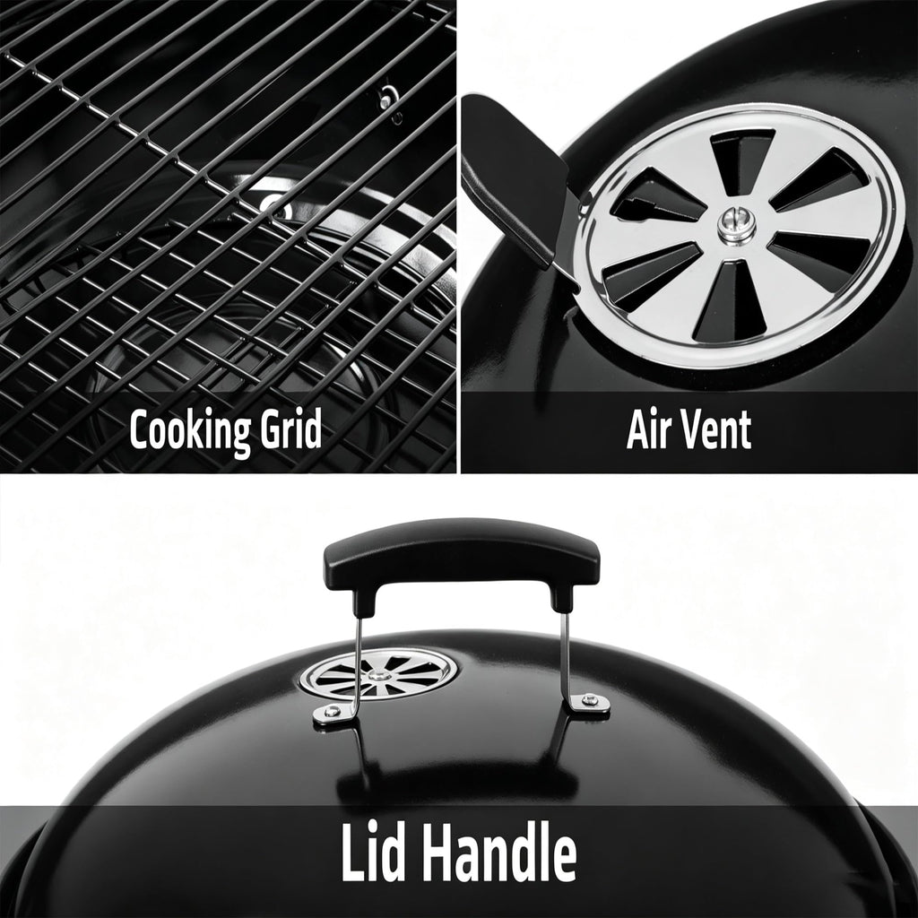 14.5 Inch Black Portable Dome Charcoal Grill product image